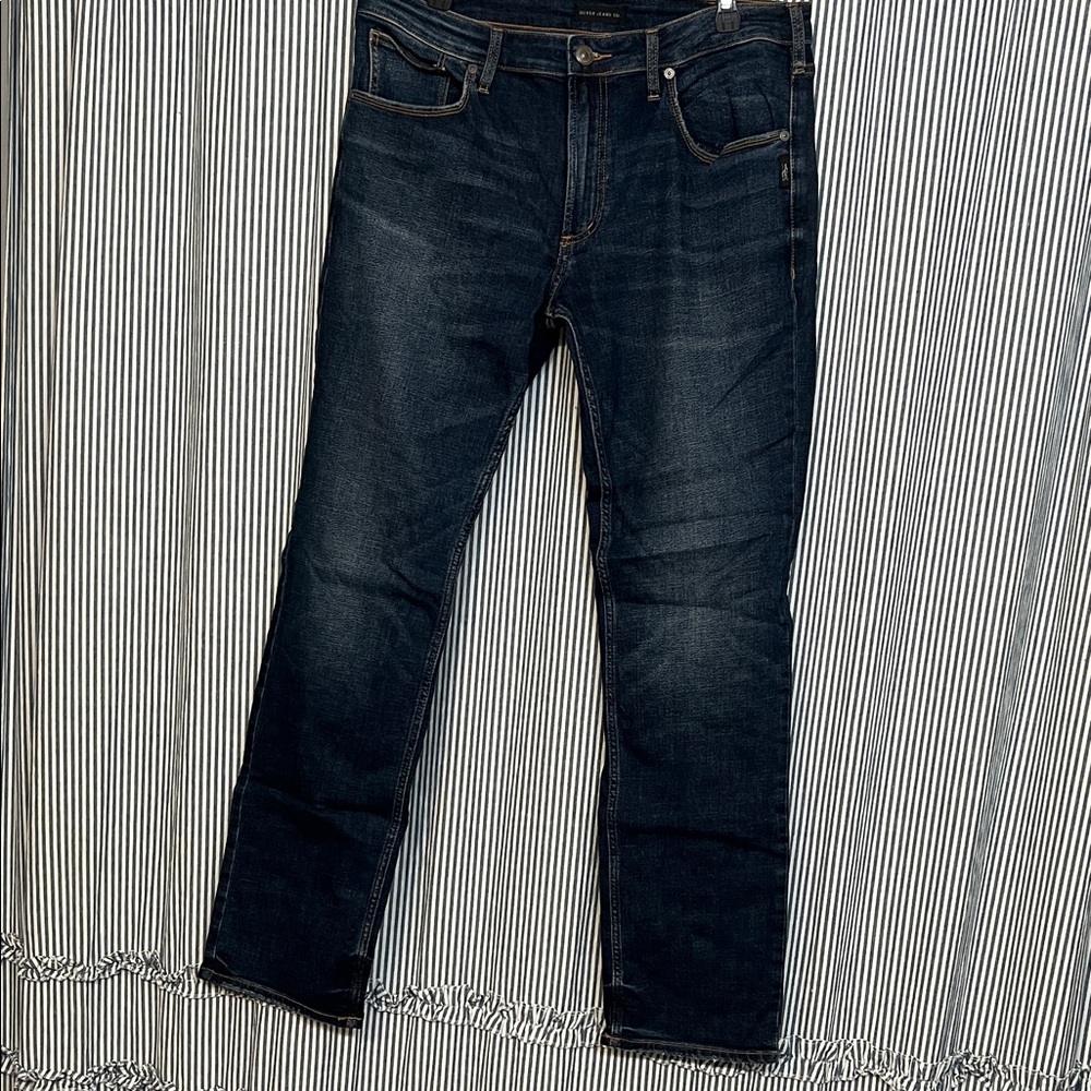 Silver Jeans Men's Deep Indigo Straight Jeans